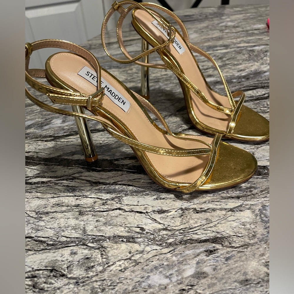 Steve Madden Gold Stiletto Heels